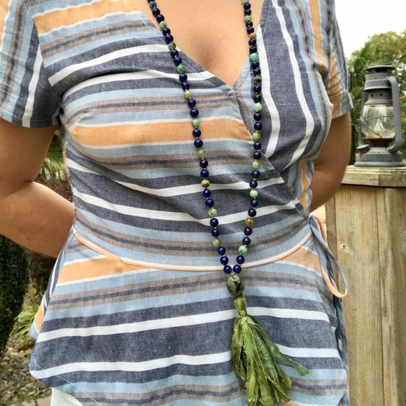 Handmade 108 Bead Wisdom Mala Necklace - Picture 3 of 10